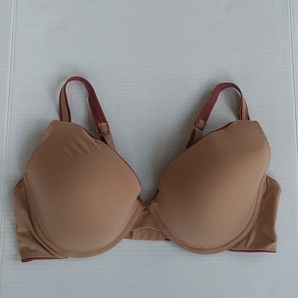 Anne Klein Underwire Convertible Bra 42D Tan Brown Pink Mauve - Picture 2 of 16